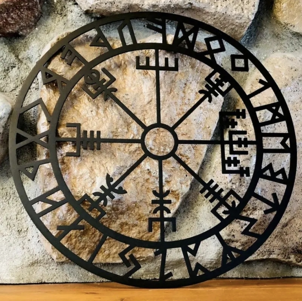 Wall Decor--Metal Norse Vegisir / Compass